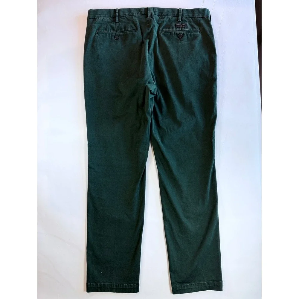 Banana Republic Fulton Skinny Fit Mens 38x34 Emerald Green Chino‎ Pants